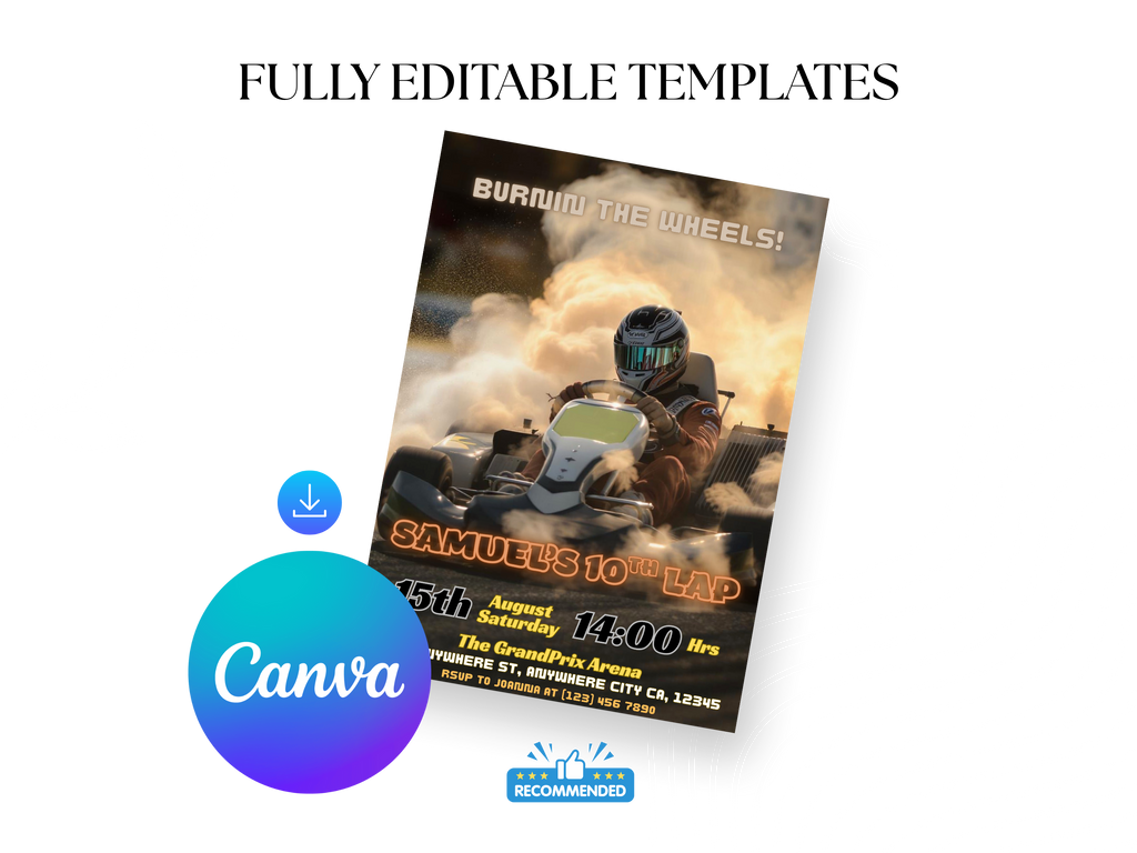 Promotional poster for a motocross event with 'Canva' branding.