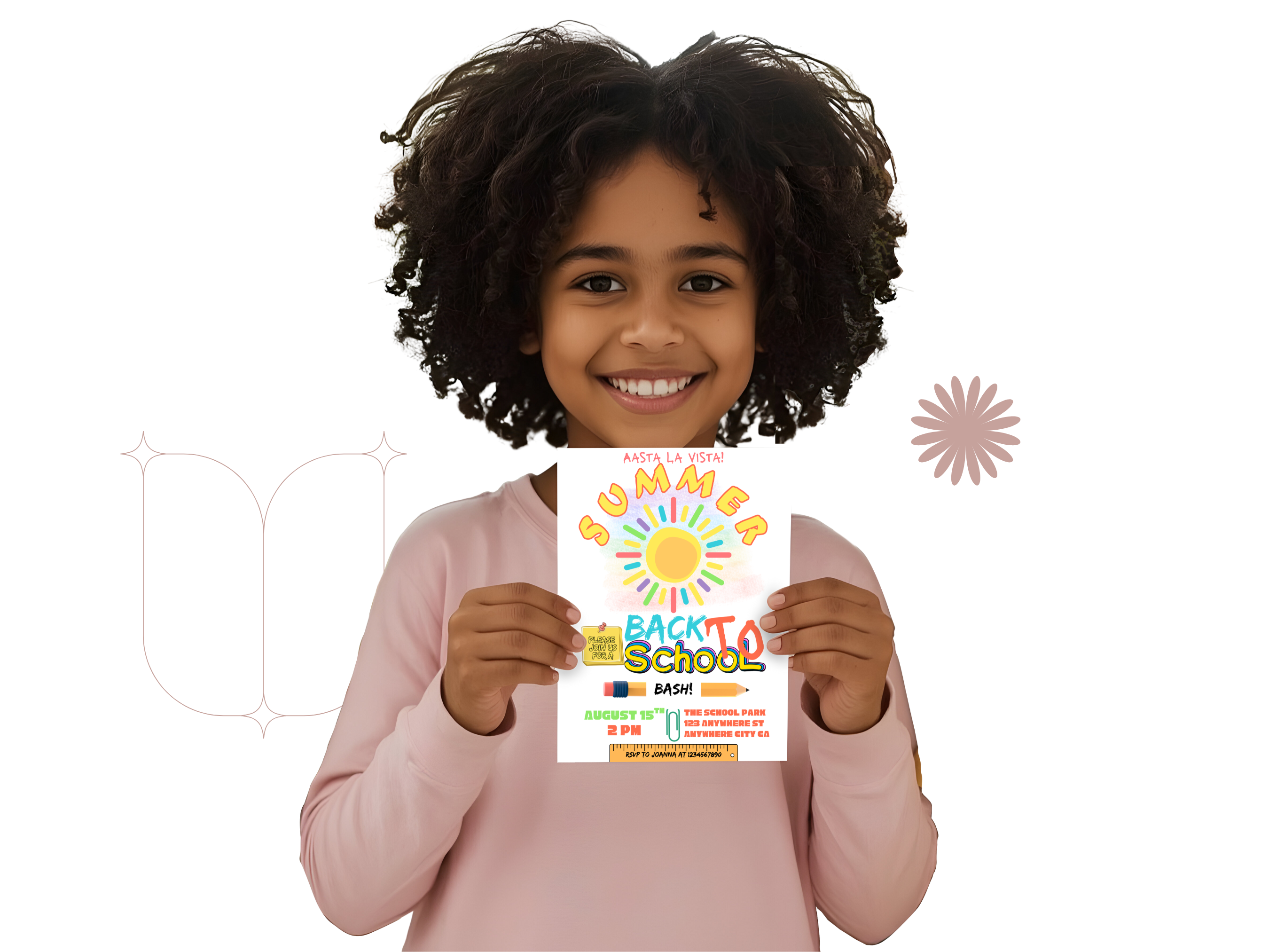 Back to School Bash Invitation | Colorful Editable Canva Party Template | Digital Download