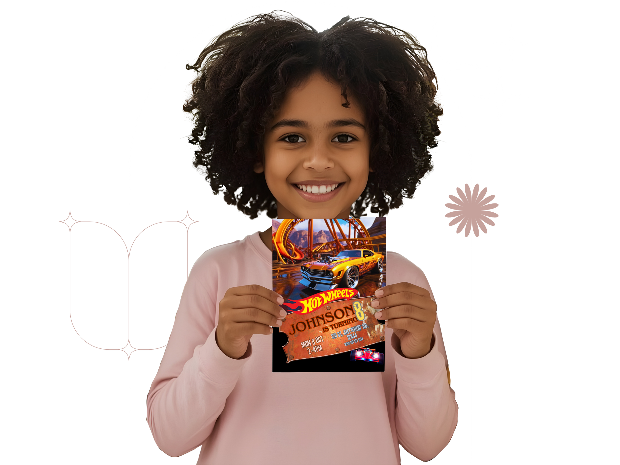 Hot Wheels Birthday Invitation Template – Editable Race Car Party Invite for Boys – Instant Download via Canva